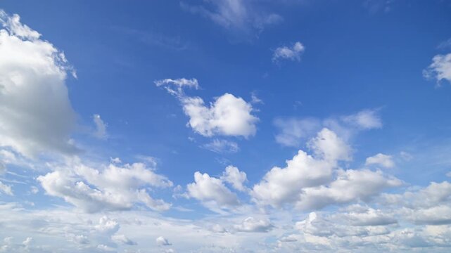 Time warp Clear Blue Sky with Soft White Clouds and Bright Natural Daylight Background, Beautiful Clear Blue Sky with Soft White Clouds and Ample Copy Space