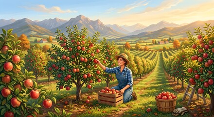 Fototapeta premium Fruit Orchard Farming