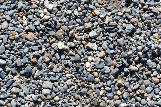 Background Material of Ground Covered with Fine Gravel and Small Pebbles Featuring Beautiful Natural Texture