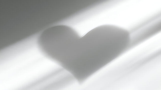 shadow overlay heart shape spotlight effect isolated on white background background Stock Illustration