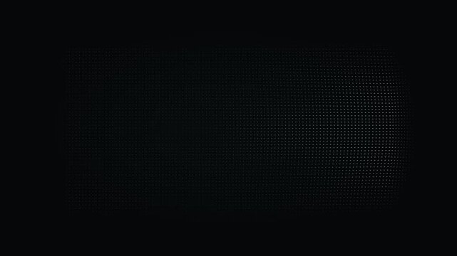 Abstract glowing dots pattern expanding and fading in darkness