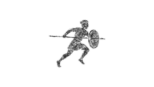 Sketch skirmisher icon animation - smooth progressive reveal
