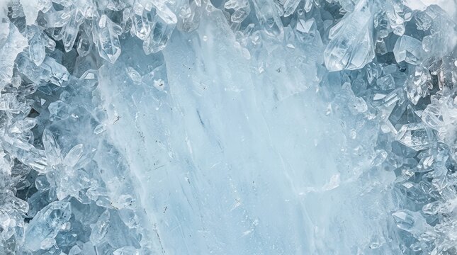 close up macro shot of natural blue celestite crystal mineral formation with sharp geometric edges and translucent texture