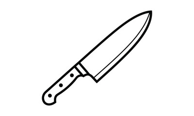 Fototapeta premium Professional chefs knife with wooden handle in clean white background for culinary branding