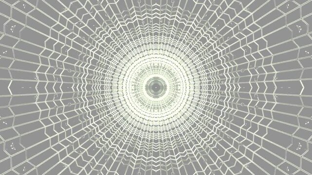 A mesmerizing video showcasing a complex geometric pattern in a circular motion