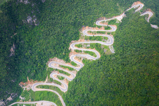 Khau Coc Cha mountain pass, Cao Bang, Vietnam