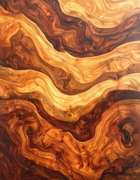 Warm Abstract Wood Grain Texture in Rich Mahogany and Honey Tones