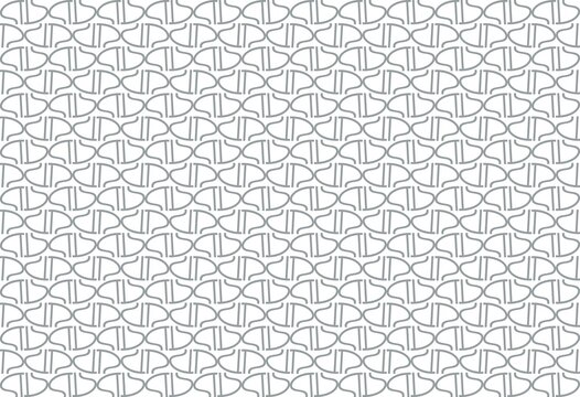 vector seamless pattern with net, subtle silver grey interlocking swirl chain line seamless pattern background