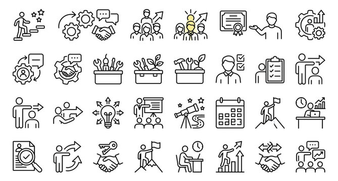 Colorful set of diverse smiling people icons with different hairstyles and outfits