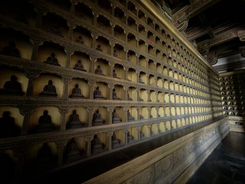 Buddhist Sculptures at Yungang Grottoes in Datong, China