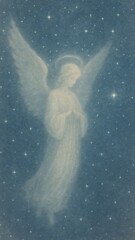 Fototapeta premium Ethereal angelic celestial serenity mobile wallpaper