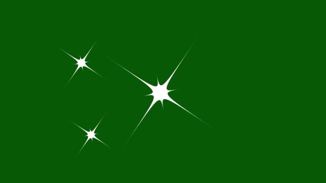 Shiny glowing stars, fairy twinkle stars, twinkle sparkling stars shine animation on green background, blinking shining stars, glowing shinning stars, magical starry sky with twinkling stars.4k video