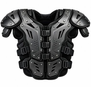 American football shoulder pads isolated on white background
