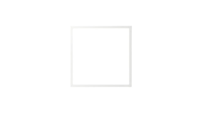Minimalist white square picture frame, clean modern rectangular photo border with thin edges, simple wooden art display for photography isolated on transparent background