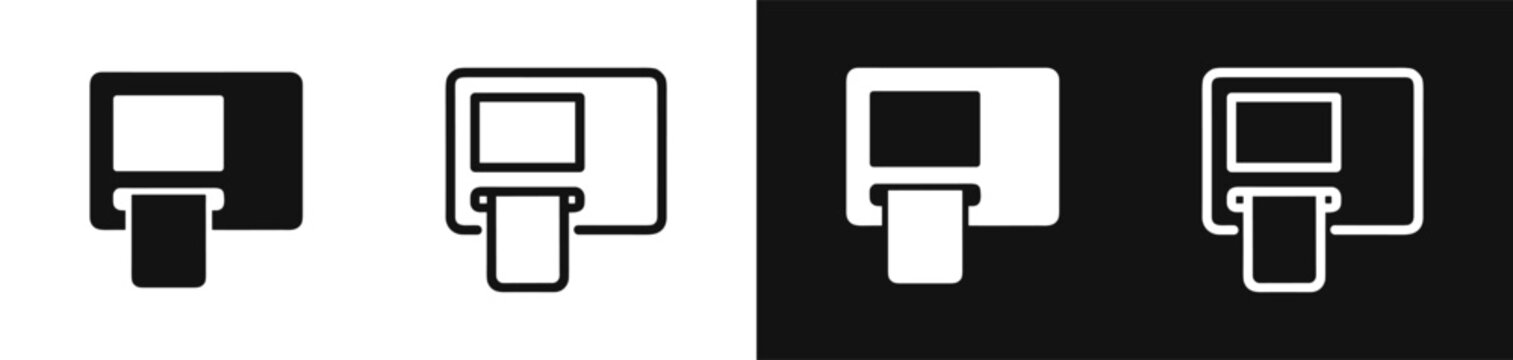 ATM card reader and slot payment icon vector illustration
