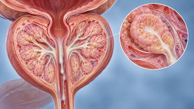 Benign prostatic hyperplasia with enlarged prostate and urethral obstruction
