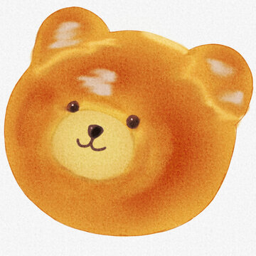 Brown bear bread tasty yummy food