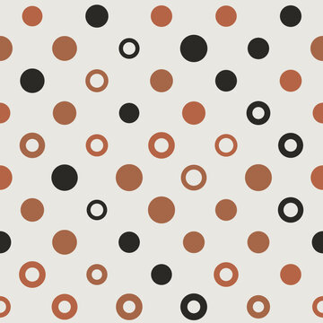 Motif de pois vintage en terre cuite et parchemin sans couture