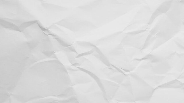 white crumpled and creased paper sheet texture background