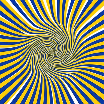 Optical illusion swirl vortex sunburst pattern