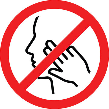 No talking or smoking prohibition icon