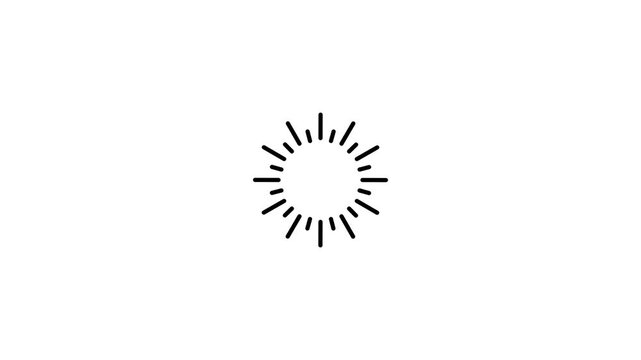 Loading Spinner Animation on White Background, Circular Progress Indicator, Website Loading, App Processing, Waiting Status, Download Progress and Digital User Interface Concept.