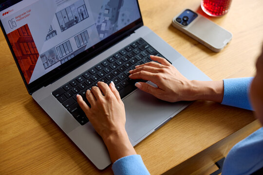 Anonymous person works on project design