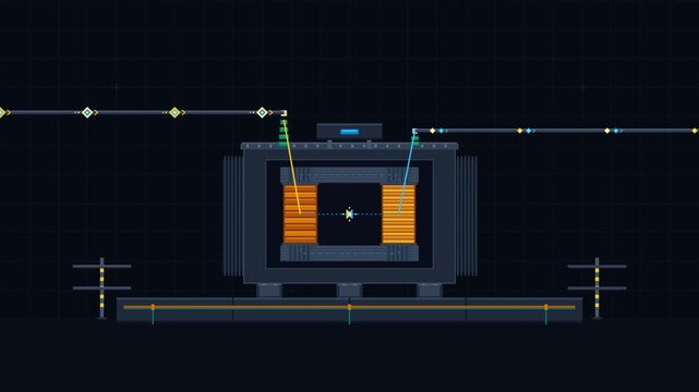 Animation of Electrical Power Transformer Operation