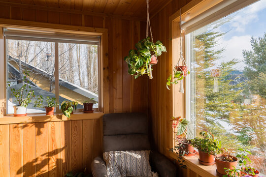 Cozy Wood Cabin Reading Nook