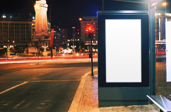 Lisbon Bus Stop Poster Mockup