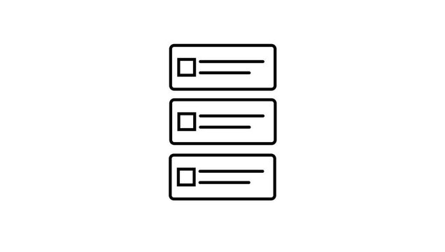 Backlog Workflow Animation with Sequential Data Blocks and Project Management Process Icons