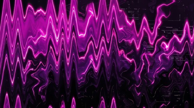 Vibrant Electric Wave Form Abstract Visualization.