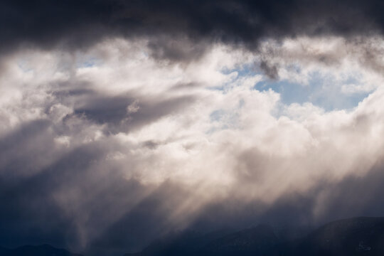 Sunrays Through Dramatic Storm Clouds