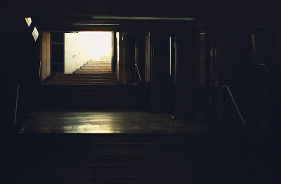 Dark Underground Stairway