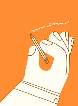 Hand Holding A Pencil