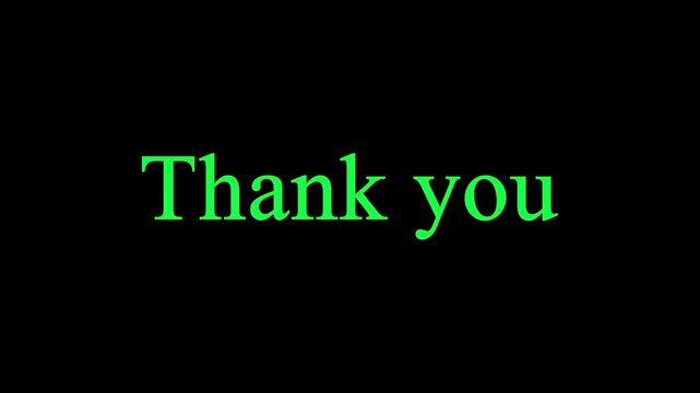 
Neon text animation displaying thank you against a dark black background an animated digital video 