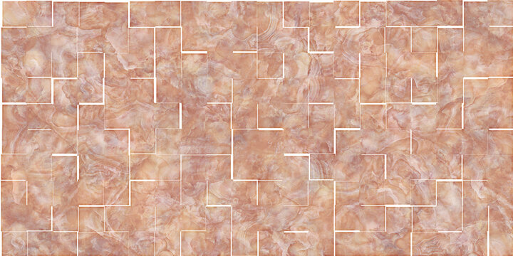 Peach marble mosaic geometric blockwork
