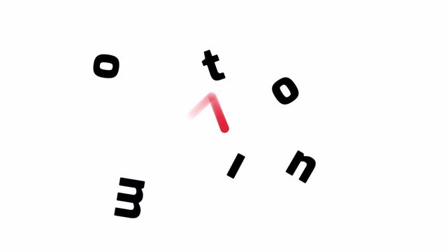 Motion Text Bouncing Ball Animation. Text Animation.