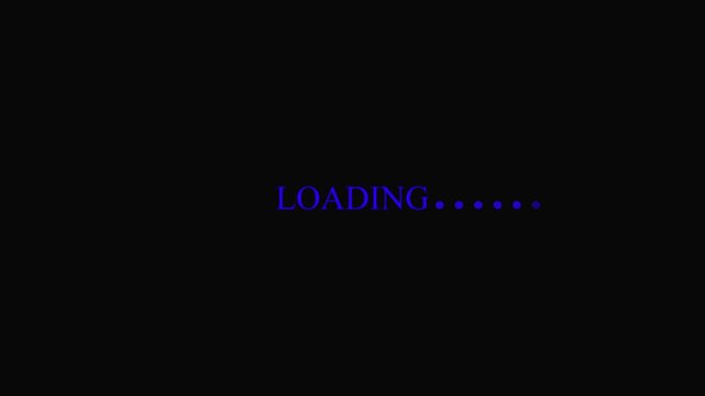 Abstract progress loading bule color  thinking animation on black background and creating a stunning 4k video. processing ,downloading , glowing ,colorful animation . 