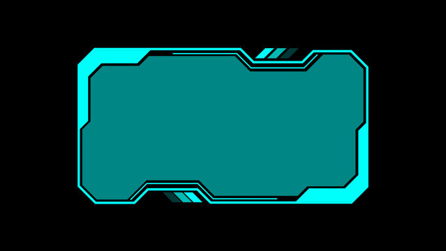 Futuristic scifi hud interface frame