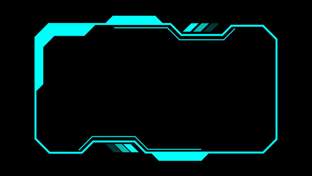 Futuristic digital hud interface frame