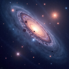 Fototapeta premium Universe filled with stars, nebula and galaxy