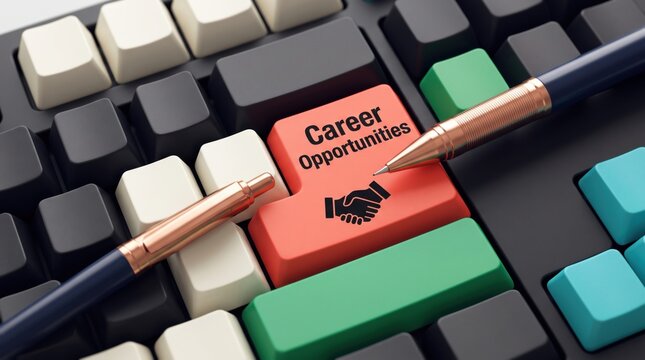 Career Opportunities Button on Computer Keyboard
