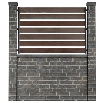 Modern Hybrid Privacy Fence Outdoor Garden Design