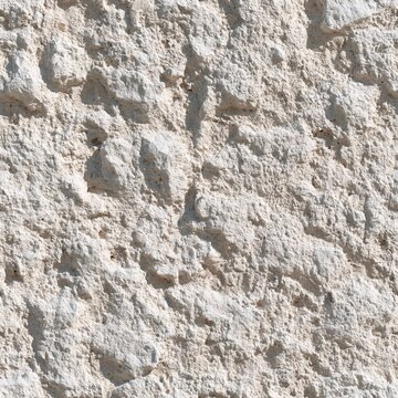 Close-up texture of rough white stone surface with irregular patterns