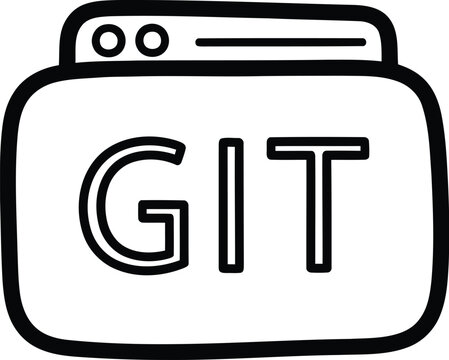 Minimalist git browser icon design