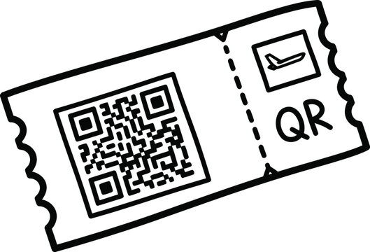 Qr code ticket with discount label design