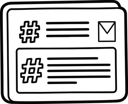 Minimalist document icon with checkboxes
