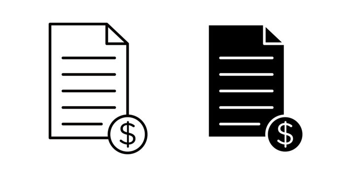 Bonds icon in outline and solid style, isolated on white background. Used in finance, investment, and fixed income apps and websites.