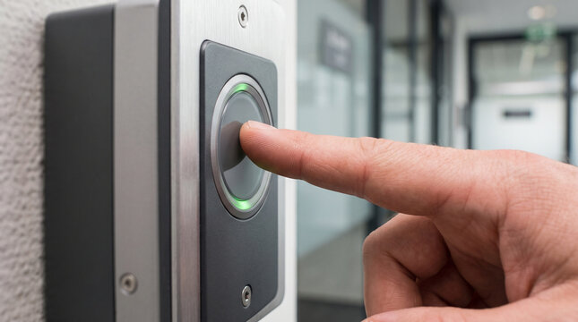 Finger Pressing Electronic Access Control Button